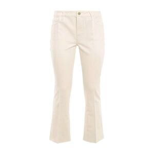 FRAME Le Crop Mini Boot Jeans Ivory Raw Fray Cropped Mid Rise NWT Sz 30 LCMBRF47